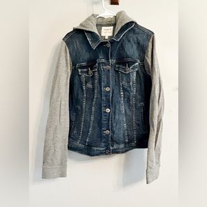 Jean Jacket w/ Hoodie Sleeves and Hood